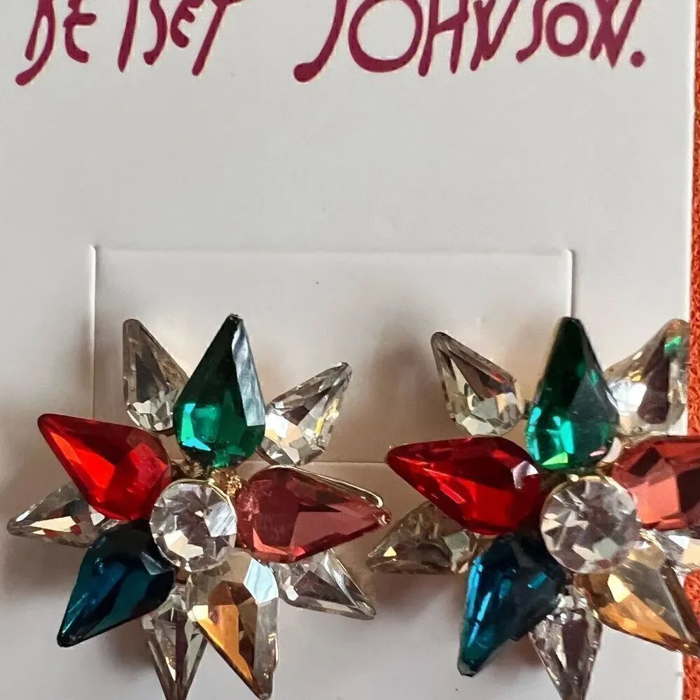 💥 Betsey Johnson sparkling colorful crystal earrings 💥